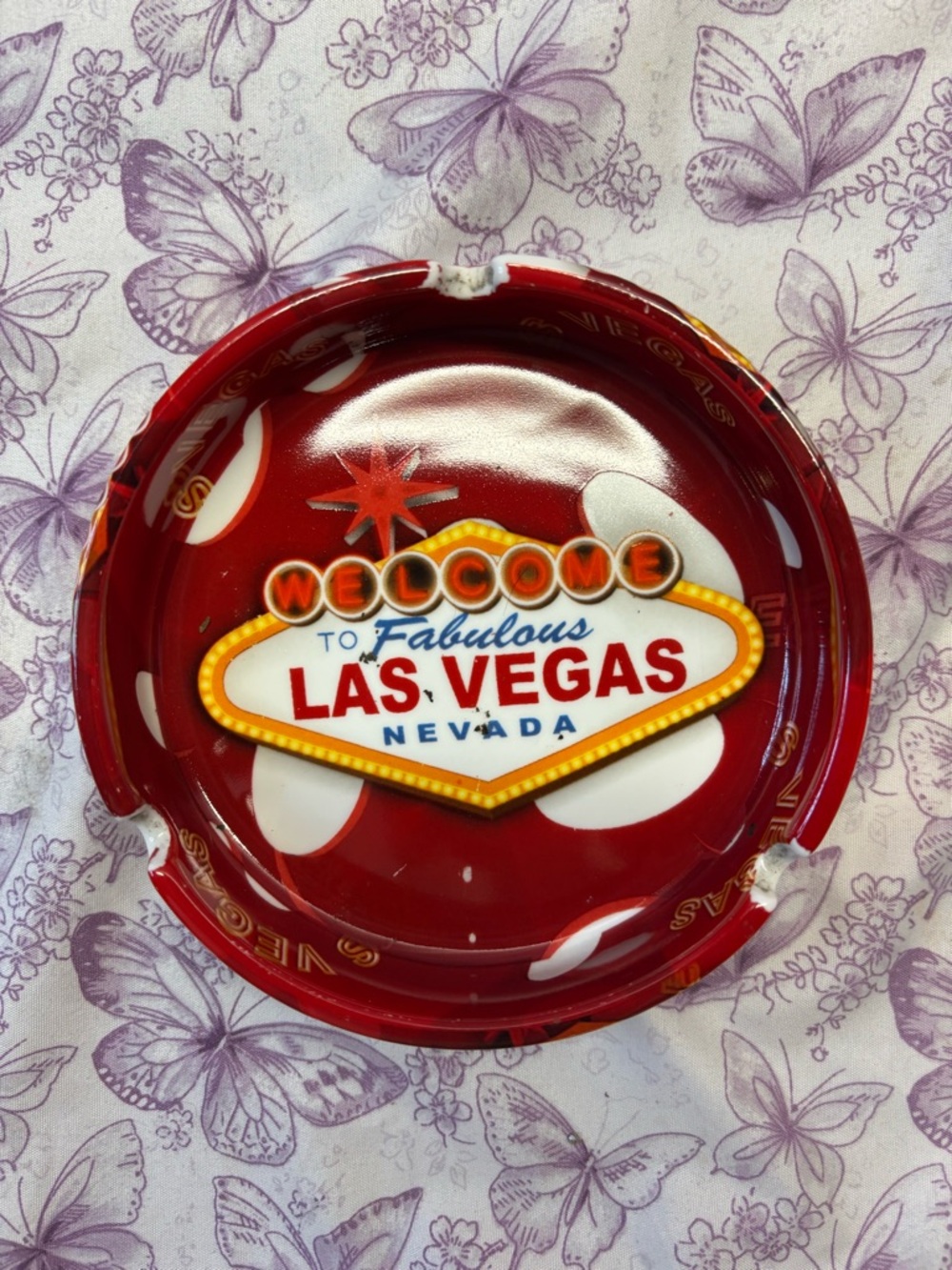 🗝️Las Vegas Red 'Welcome to Fabulous Las Vegas' Ashtray